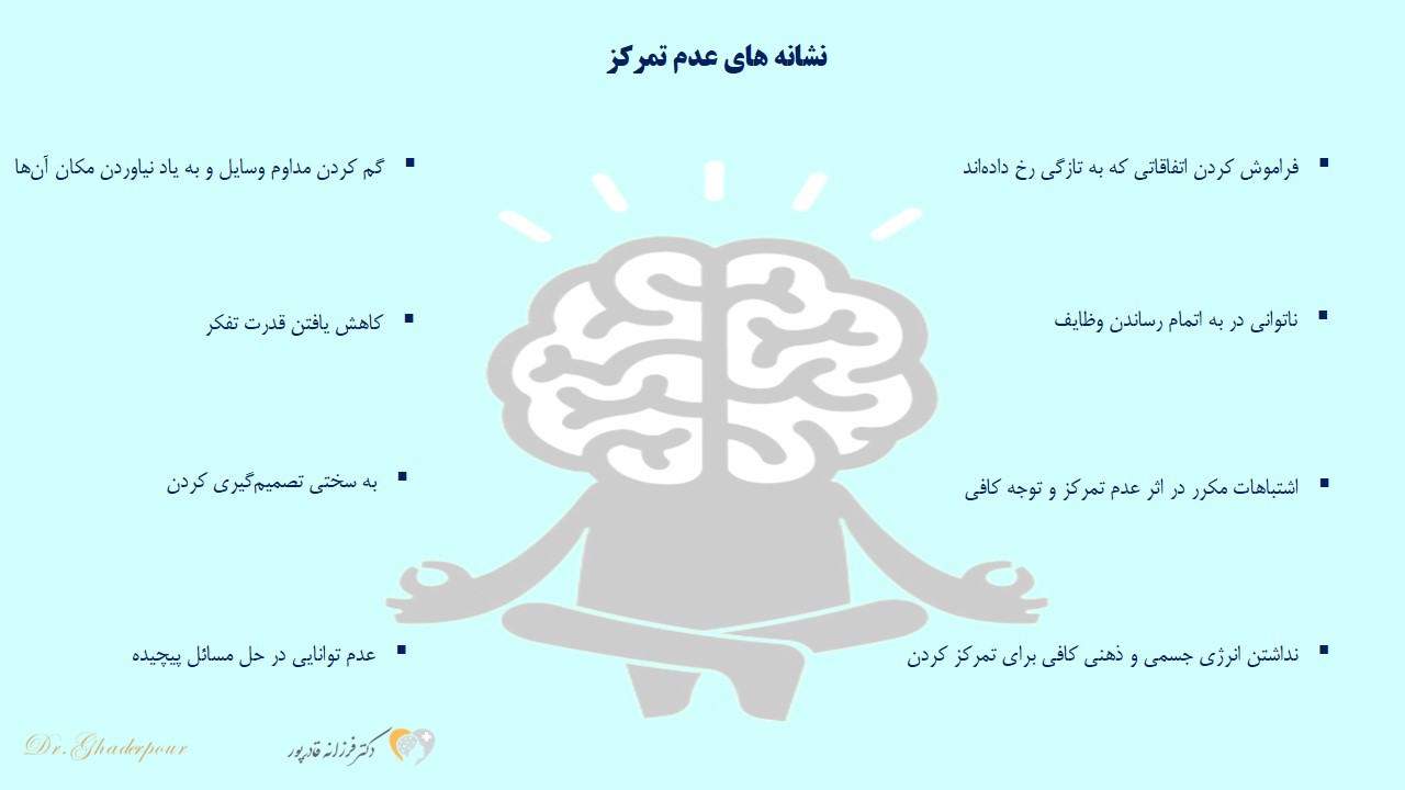 نشانه های عدم تمرکز 110
